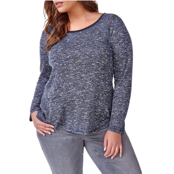 Love & Legend Blue Marled Sweater